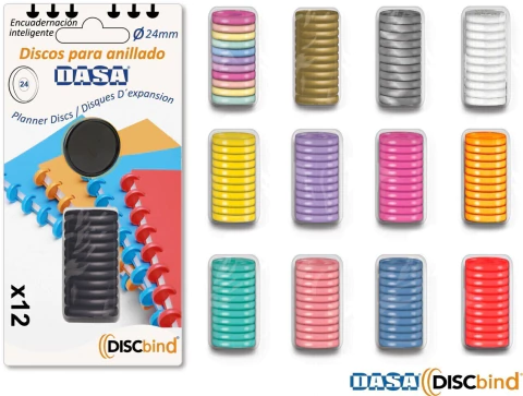 DISCOS PARA ENCUADERNACIÓN DASA/VARIOS DIÁMETROS