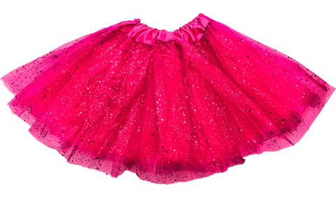 TUTU CON BRILLO 3 CAPAS 30CM FUCSIA