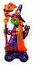 GLOBO METALIZADO HALLOWEEN C/BASE 1M SILUETA BRUJA ESCOBA