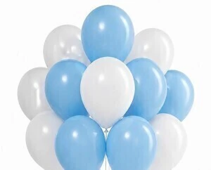 GLOBO GLOBOX 12´´ STANDAR SURTIDO CELESTE Y BLANCO X50U