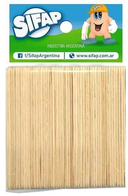 PALITO DE MADERA JUMBO SIFAP NATURAL X30U