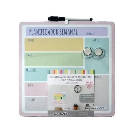 PIZARRA PLANIFICADOR MAGNETICA IBI CRAFT SEMANAL 30X30