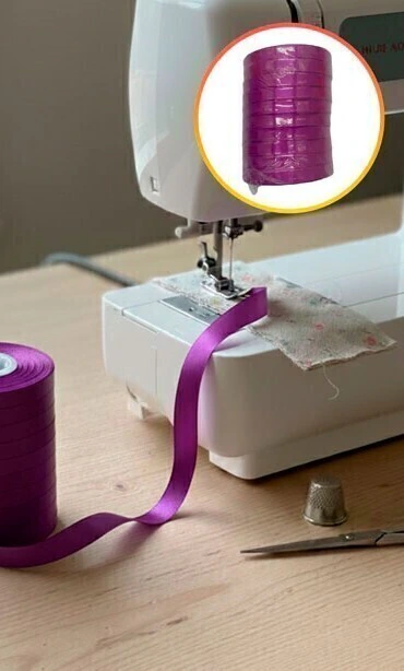 CINTA DE RASO 1CM DE ANCHO X10M VIOLETA