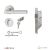 KIT Fechadura + Maçaneta Häfele ANGULI Aço Inox Escovado