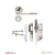 KIT Fechadura + Maçaneta Häfele ANGULI Aço Inox Polido - loja online