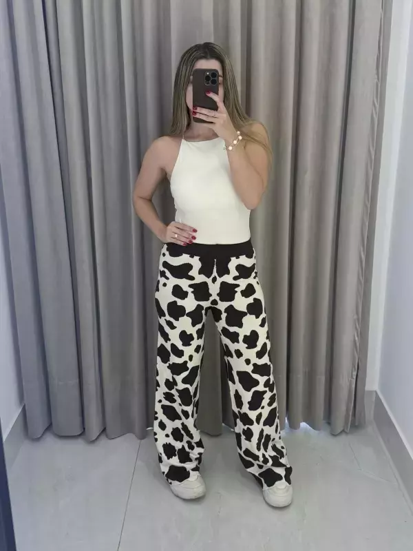 CALÇA COW PRINT