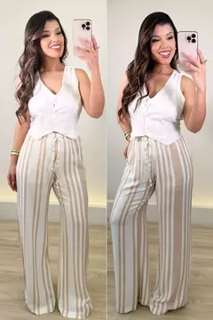 Calça Pantalona Listrada - comprar online