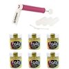 Kit 6 Pó Para Decoração Dourado FAB Pulverizador Hobbycor Guarany