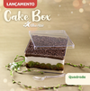 Cake Box Blue Star Quadrada Com Tampa 1,5l Cristal - Evidencie Camadas e Textura do Seu Doce ou Salgado - Lançamento