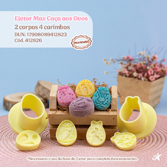 Molde Para Ejetor Max Páscoa Caça aos Ovos Blue Star - 6 Pç Brigadeiro Gourmet Lançamento Brigadeiro até 20g