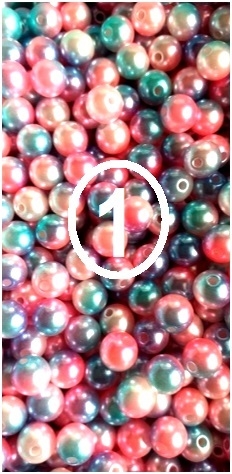 Perolas 8 multicor com 50 unidades pulseiras na internet