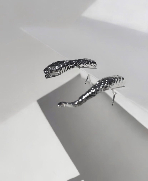 Aros mini snake plata