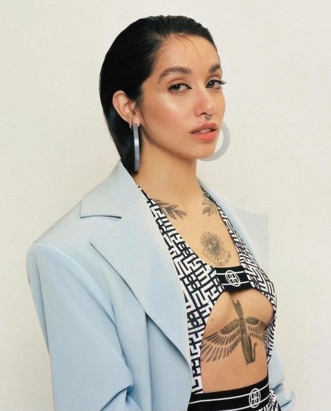 Plastic Hoops lila L