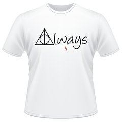 Camiseta Infantil Harry Potter Always Relíquias Da Morte