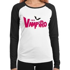 Baby Look Raglan Chica Vampiro Longa