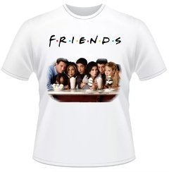 1 Camiseta Camisa Poliester Friends Branca Seriado