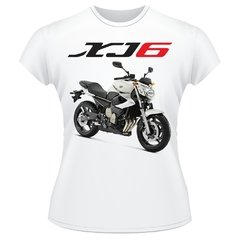 Baby Look Moto Yamaha Xj6 600 Branca Camiseta Feminina