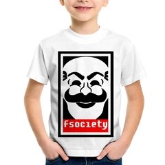 Camiseta Infantil Mr Robot Fsociety