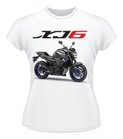 Baby Look Moto Yamaha Xj6 600 Cinza Camiseta Feminina