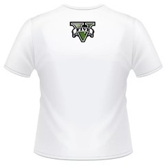 Camiseta Gta V 5 Branca Video Game Jogo Camisa Cod1 Frente V - comprar online