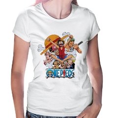 Baby Look One Piece Luffy, Nami, Zoro, Sanji, Usopp E Choppe