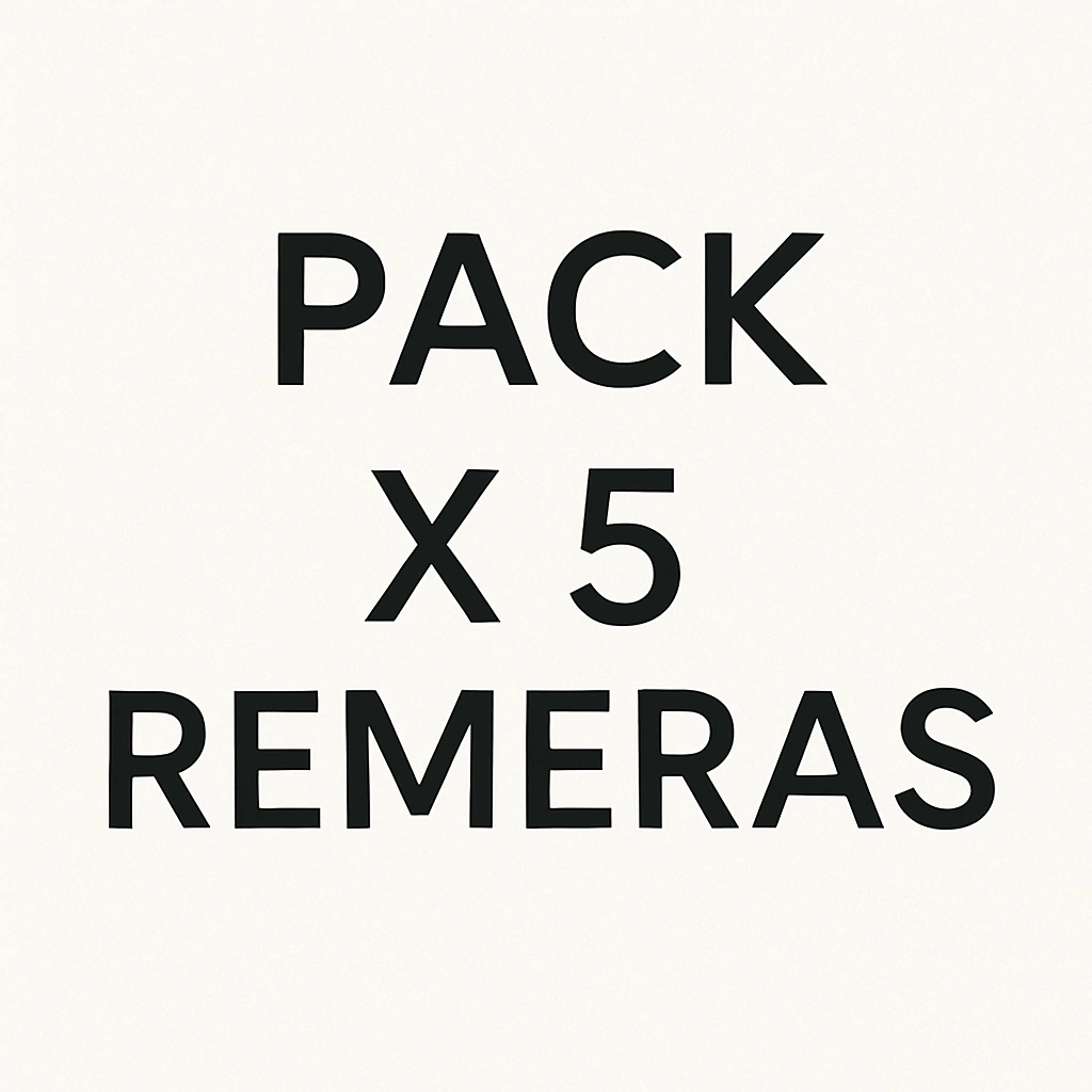 PACK X 5 REMERAS ESTAMPADAS SURTIDAS