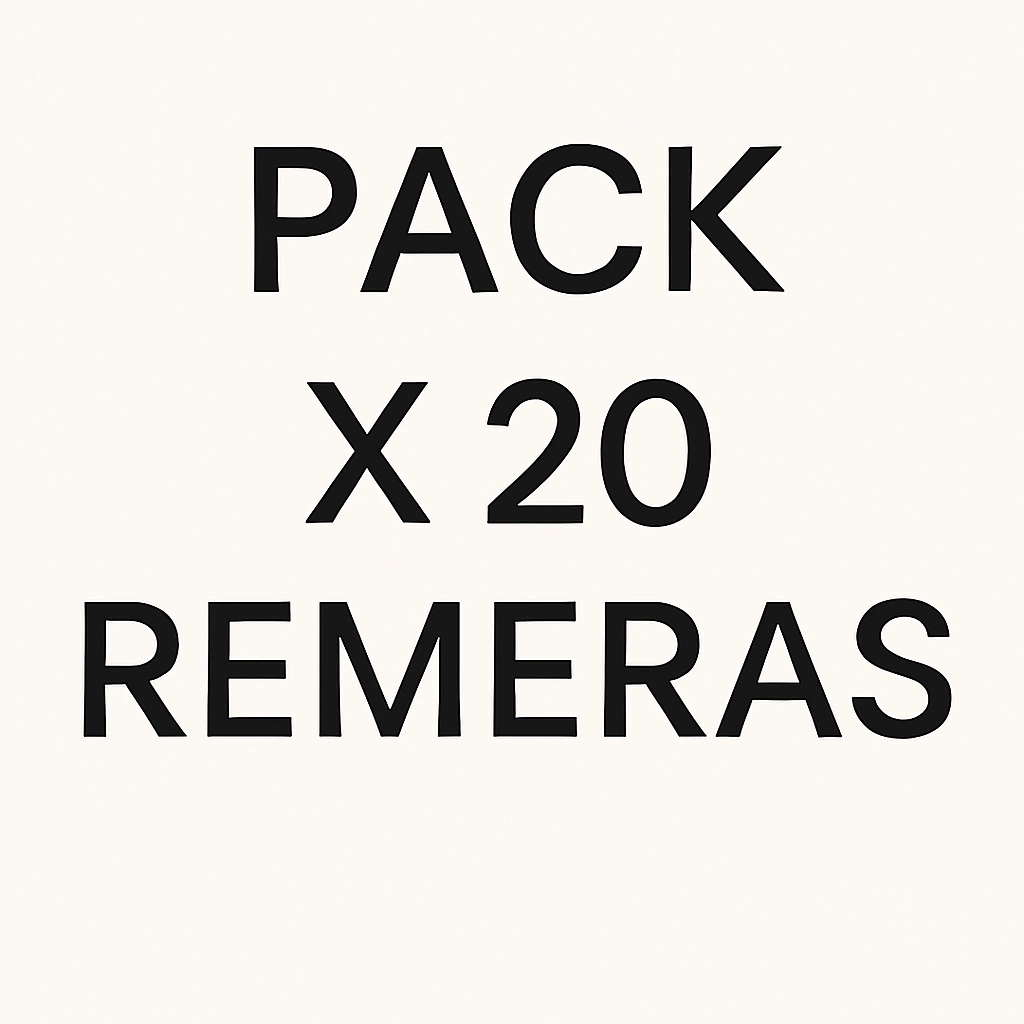 PACK X 20 REMERAS ESTAMPADAS SURTIDAS