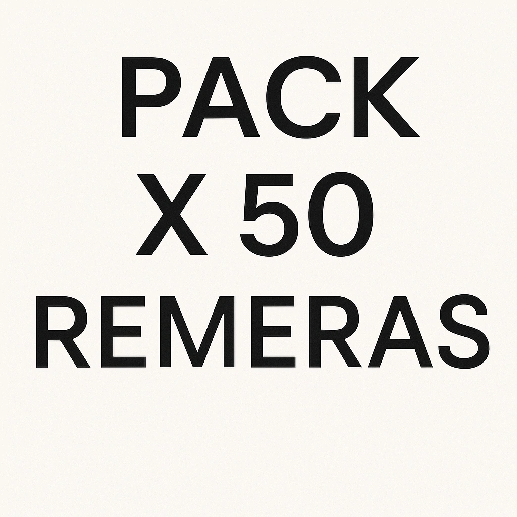 PACK X 50 REMERAS ESTAMPADAS SURTIDAS