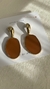 Aros piedra marron colgantes - MemeShowroom