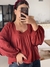 Blusa Lino Bordo - tienda online