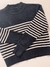 Sweater rayado negro con Blanco - MemeShowroom