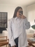 Camisa Celeste oversize - MemeShowroom