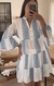 Vestido Delhi Azul corto - comprar online