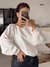 Blusa Saten Blanca - MemeShowroom