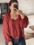 Blusa Lino Bordo - comprar online