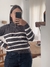 Imagen de Sweater Tejido Polo Gris Rayas