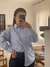 Camisa Celeste Rayas - comprar online
