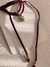 Collar cuero bordo drop gold - comprar online