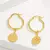 Aros de zircónia redondos bañados en oro - tienda online