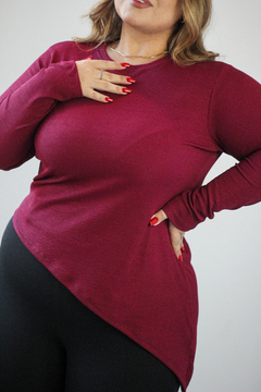 Blusa Canelada Corte Assimétrico - comprar online