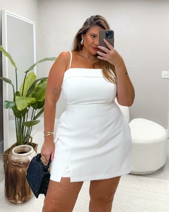 Conjunto Alfaiataria Alice ( Cropped Decote Reto + Short Saia ) - Rosa Barbie