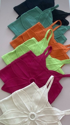 Cropped Flor Tricot Modal Larissa na internet