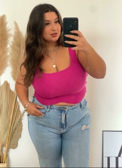 Cropped Top Flavía Nuvem Tricô Modal