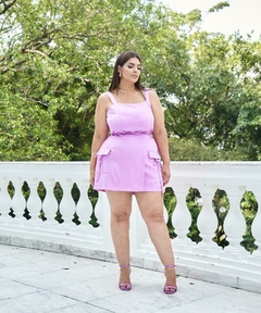 Cropped Top Camila em Alfaiataria Leve - Lavanda na internet