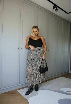 Saia de Tule Midi Mariana - Anima Print Onça - comprar online