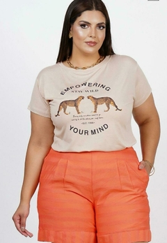 T-Shirt Estampada Gola Canoa Empowering your mind