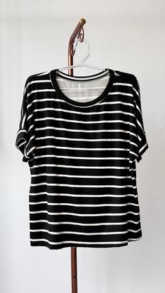 Blusa Listrada Viscolaycra Bruna Manga Japonesa - loja online