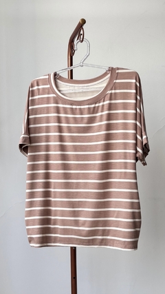 Imagem do Blusa Listrada Viscolaycra Bruna Manga Japonesa
