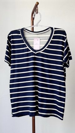 T-Shirt Listrada Viscolaycra Bruna