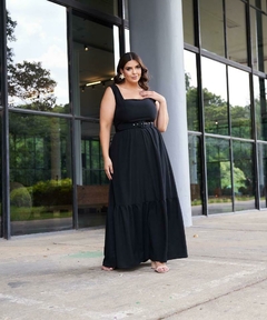 Vestido Longo Roberta - Moda Feminina Plus Size que valoriza suas curvas - Boutique Deva Rodrigues Plus - Curitiba